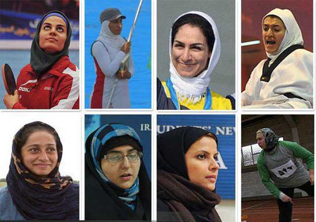 هشت ستاره درخشان بانوان ایرانی که توانستند از هفتخوان آخوند گذشته و در المپیک ۲۰۱۲ لندن شرکت کنند. آنان موجب افتخار ما ایرانیانند.