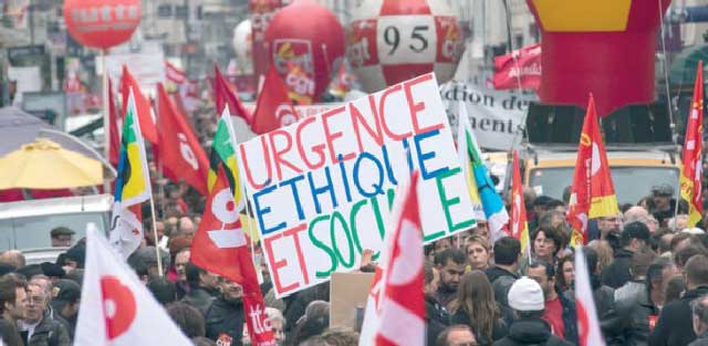 تظاهرات مردمی در پاریس و بروکسل در اعتراض به تصویب های اقتصادی کشورشان